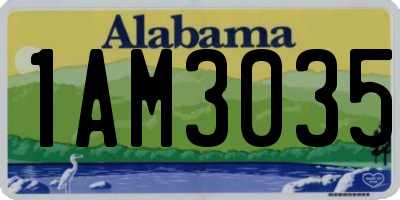 AL license plate 1AM3035