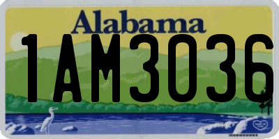 AL license plate 1AM3036