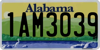 AL license plate 1AM3039