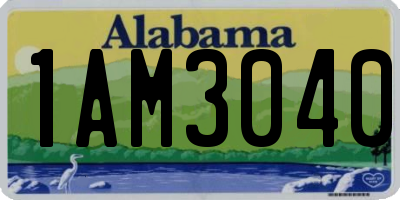 AL license plate 1AM3040