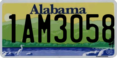 AL license plate 1AM3058