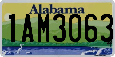 AL license plate 1AM3063