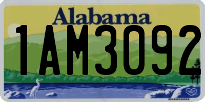 AL license plate 1AM3092