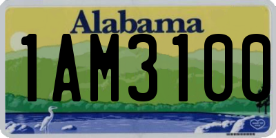 AL license plate 1AM3100