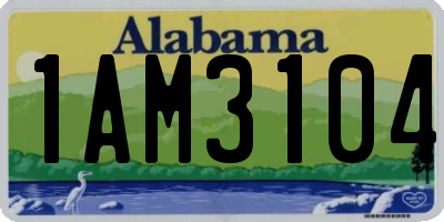 AL license plate 1AM3104