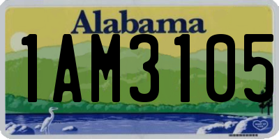 AL license plate 1AM3105