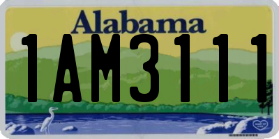 AL license plate 1AM3111