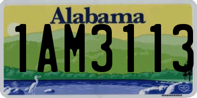 AL license plate 1AM3113