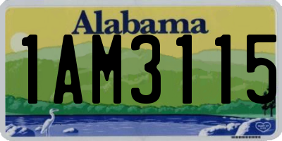 AL license plate 1AM3115