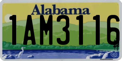 AL license plate 1AM3116