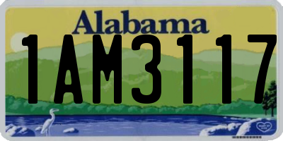 AL license plate 1AM3117