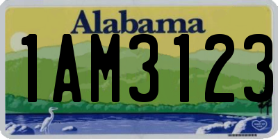 AL license plate 1AM3123
