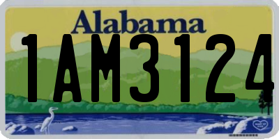 AL license plate 1AM3124