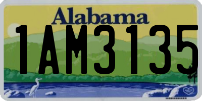 AL license plate 1AM3135
