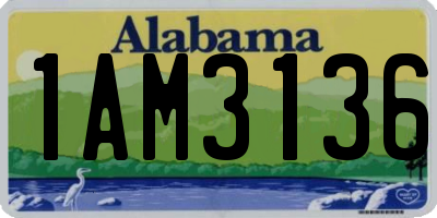 AL license plate 1AM3136