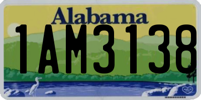 AL license plate 1AM3138