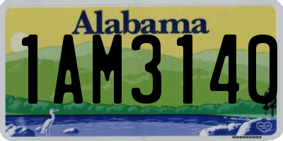AL license plate 1AM3140