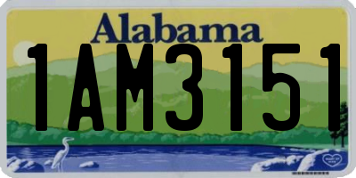 AL license plate 1AM3151