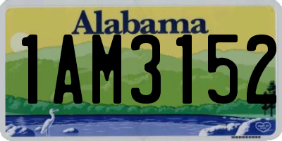 AL license plate 1AM3152