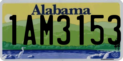 AL license plate 1AM3153