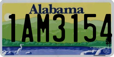 AL license plate 1AM3154