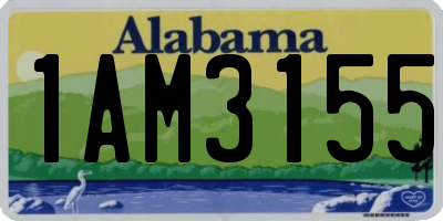AL license plate 1AM3155