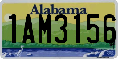AL license plate 1AM3156