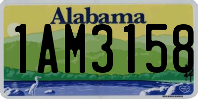 AL license plate 1AM3158