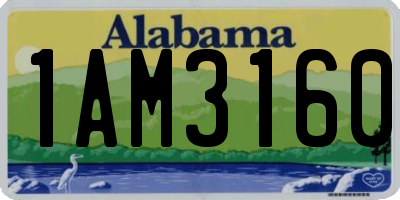 AL license plate 1AM3160