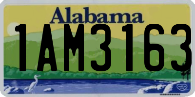 AL license plate 1AM3163