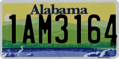 AL license plate 1AM3164