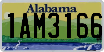 AL license plate 1AM3166