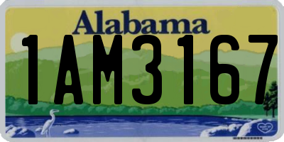 AL license plate 1AM3167