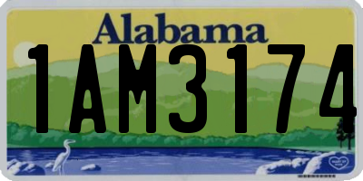 AL license plate 1AM3174