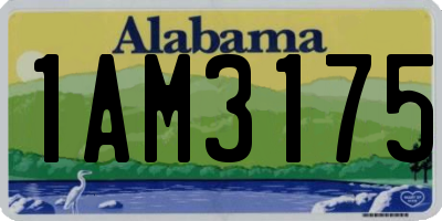 AL license plate 1AM3175