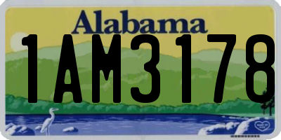 AL license plate 1AM3178
