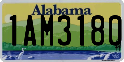 AL license plate 1AM3180