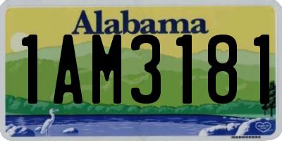 AL license plate 1AM3181