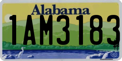 AL license plate 1AM3183