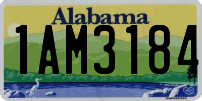 AL license plate 1AM3184