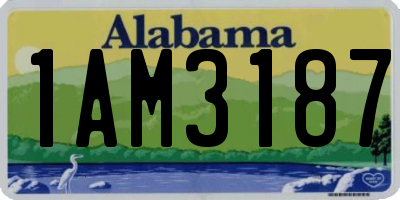AL license plate 1AM3187