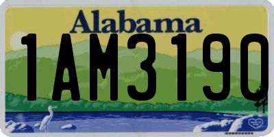 AL license plate 1AM3190