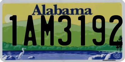 AL license plate 1AM3192