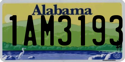 AL license plate 1AM3193