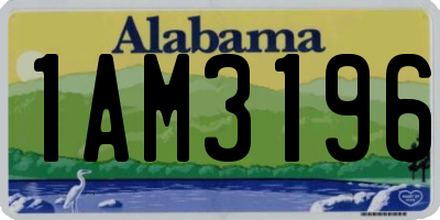 AL license plate 1AM3196