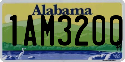 AL license plate 1AM3200