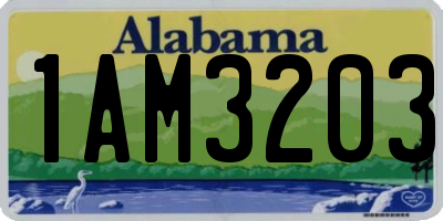AL license plate 1AM3203