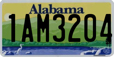 AL license plate 1AM3204