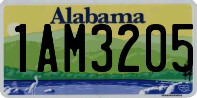 AL license plate 1AM3205