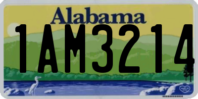 AL license plate 1AM3214